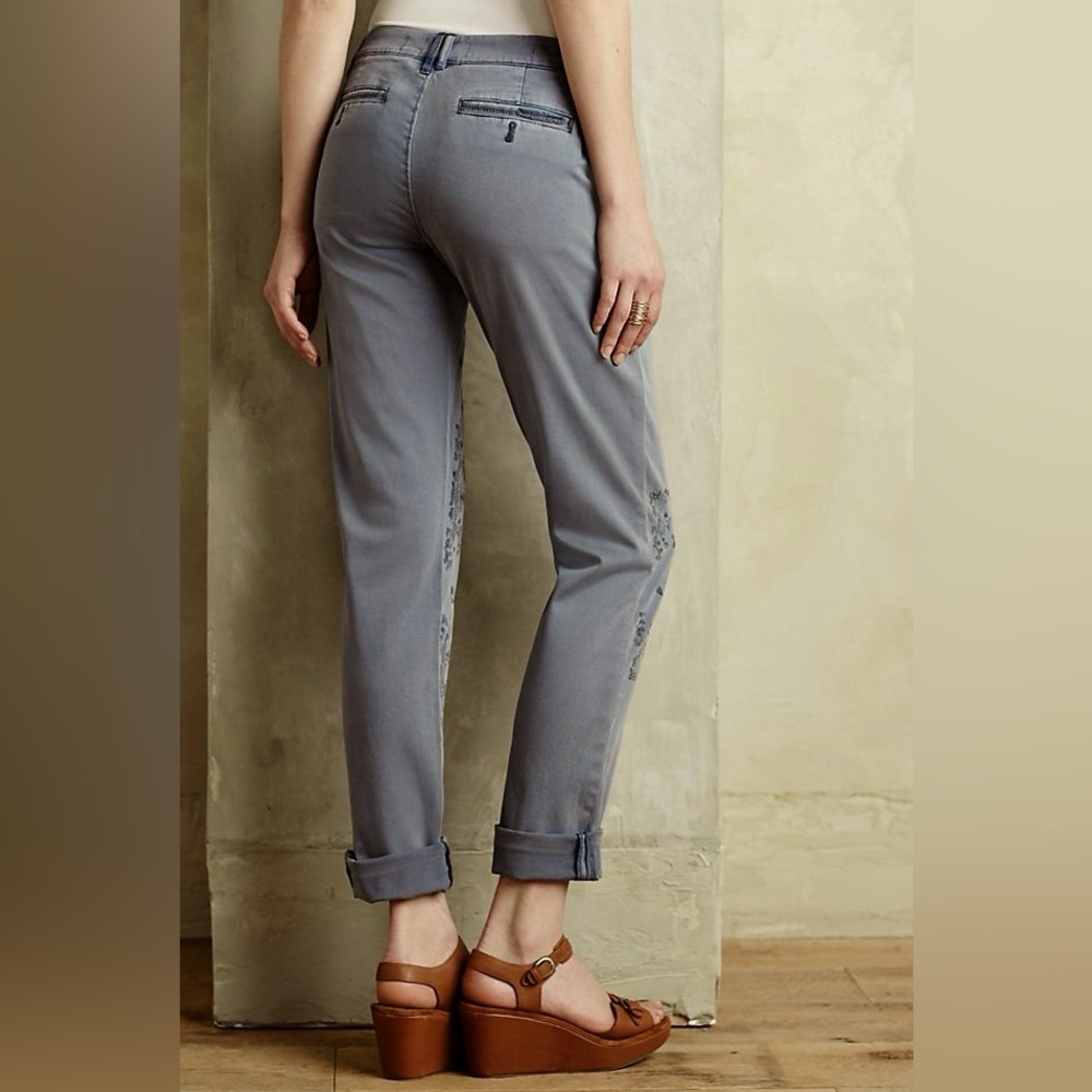 PILCRO AND THE LETTERPRESS Grey Hyphen Fit Chino Pants